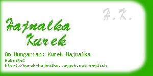 hajnalka kurek business card